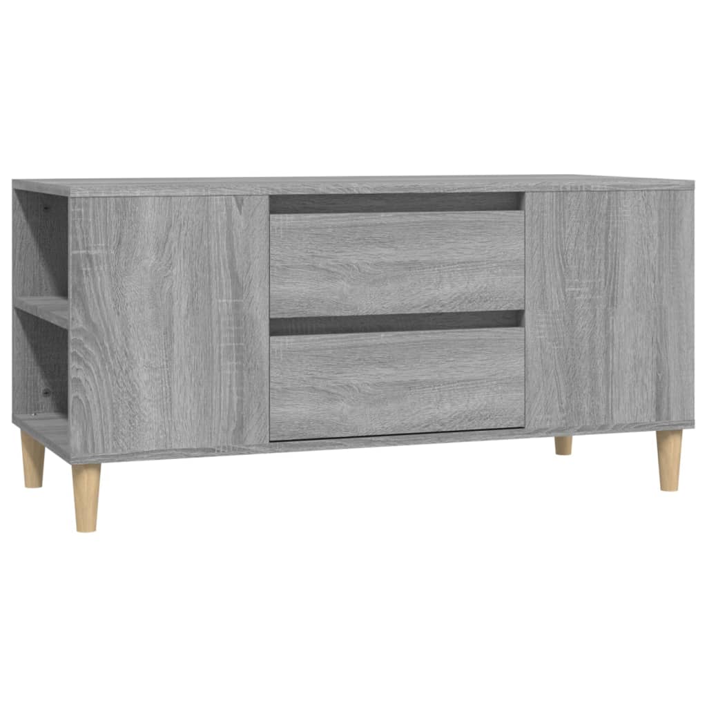 Szürke sonoma színű szerelt fa tv-szekrény 102x44,5x50 cm Szürke sonoma színű szerelt fa tv-szekrény 102x44,5x50 cm