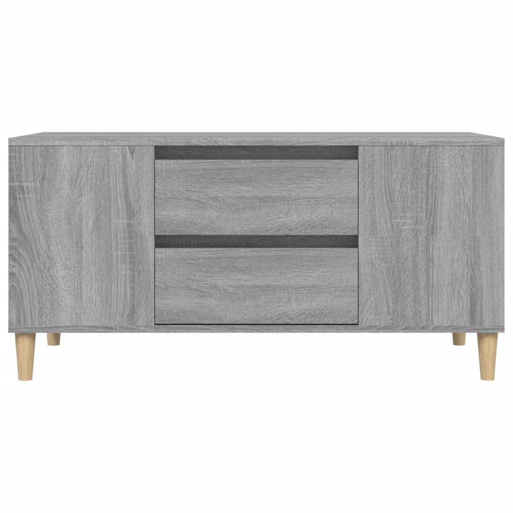 Szürke sonoma színű szerelt fa tv-szekrény 102x44,5x50 cm Szürke sonoma színű szerelt fa tv-szekrény 102x44,5x50 cm