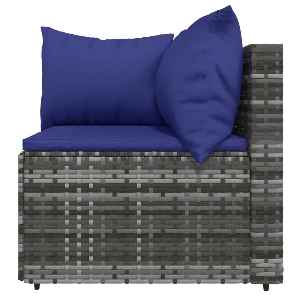 4 részes szürke polyrattan kerti ülőgarnitúra párnákkal 4 részes szürke polyrattan kerti ülőgarnitúra párnákkal