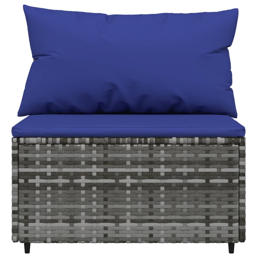 4 részes szürke polyrattan kerti ülőgarnitúra párnákkal 4 részes szürke polyrattan kerti ülőgarnitúra párnákkal