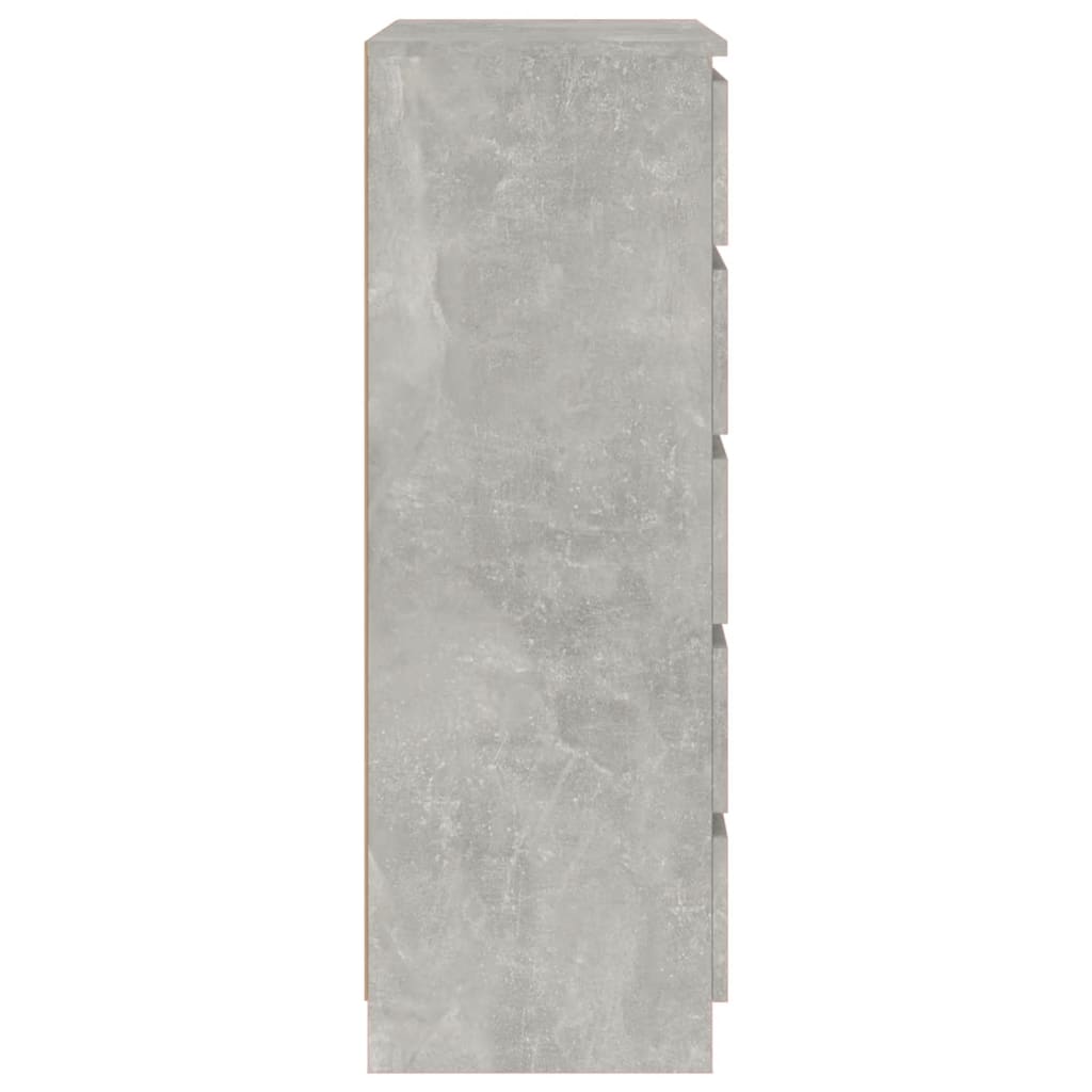 Betonszürke szerelt fa fiókos szekrény 60 x 36 x 103 cm Betonszürke szerelt fa fiókos szekrény 60 x 36 x 103 cm