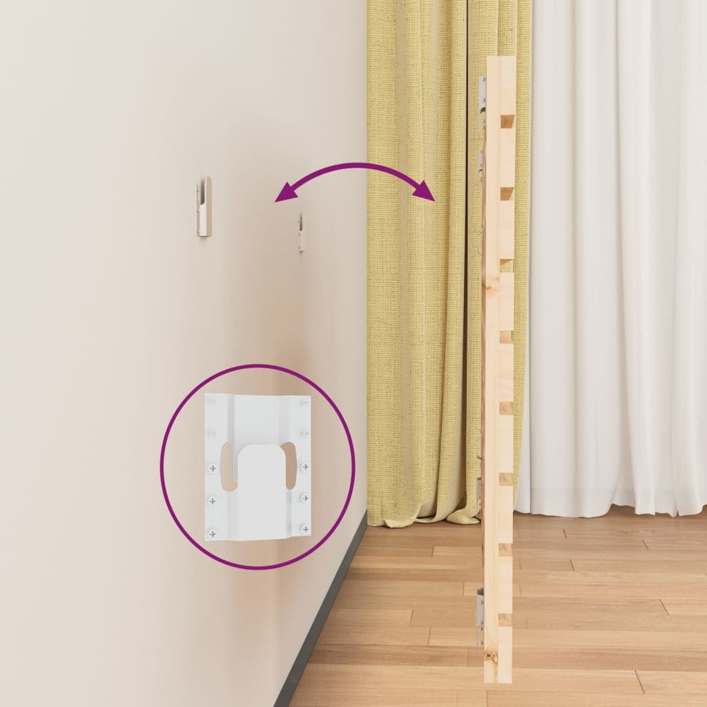 Tömör fenyőfa fali fejtámla 126 x 3 x 63 cm