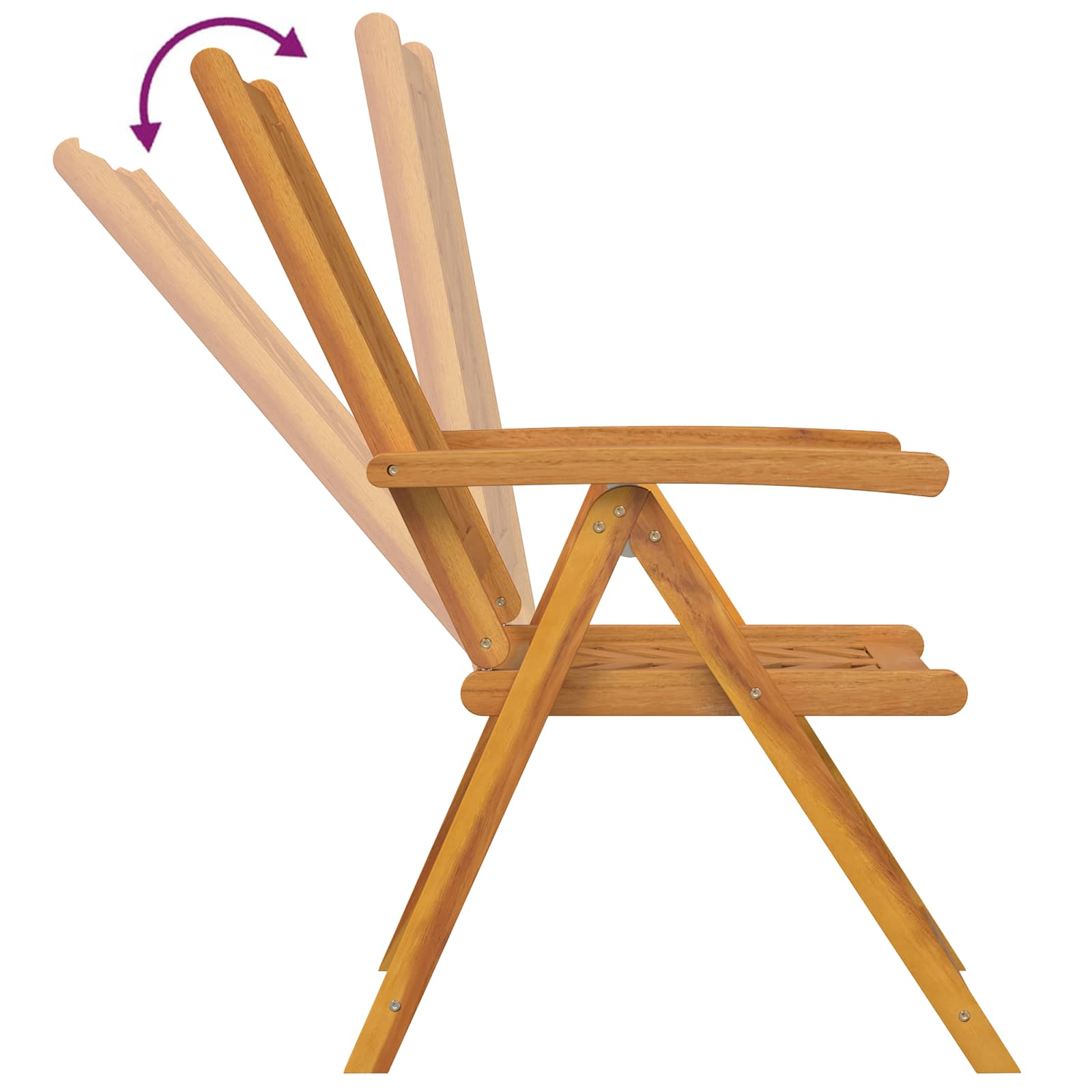 Kerti szék 4 pcs barna 57 x 72 x 109 cm tömör akácfa