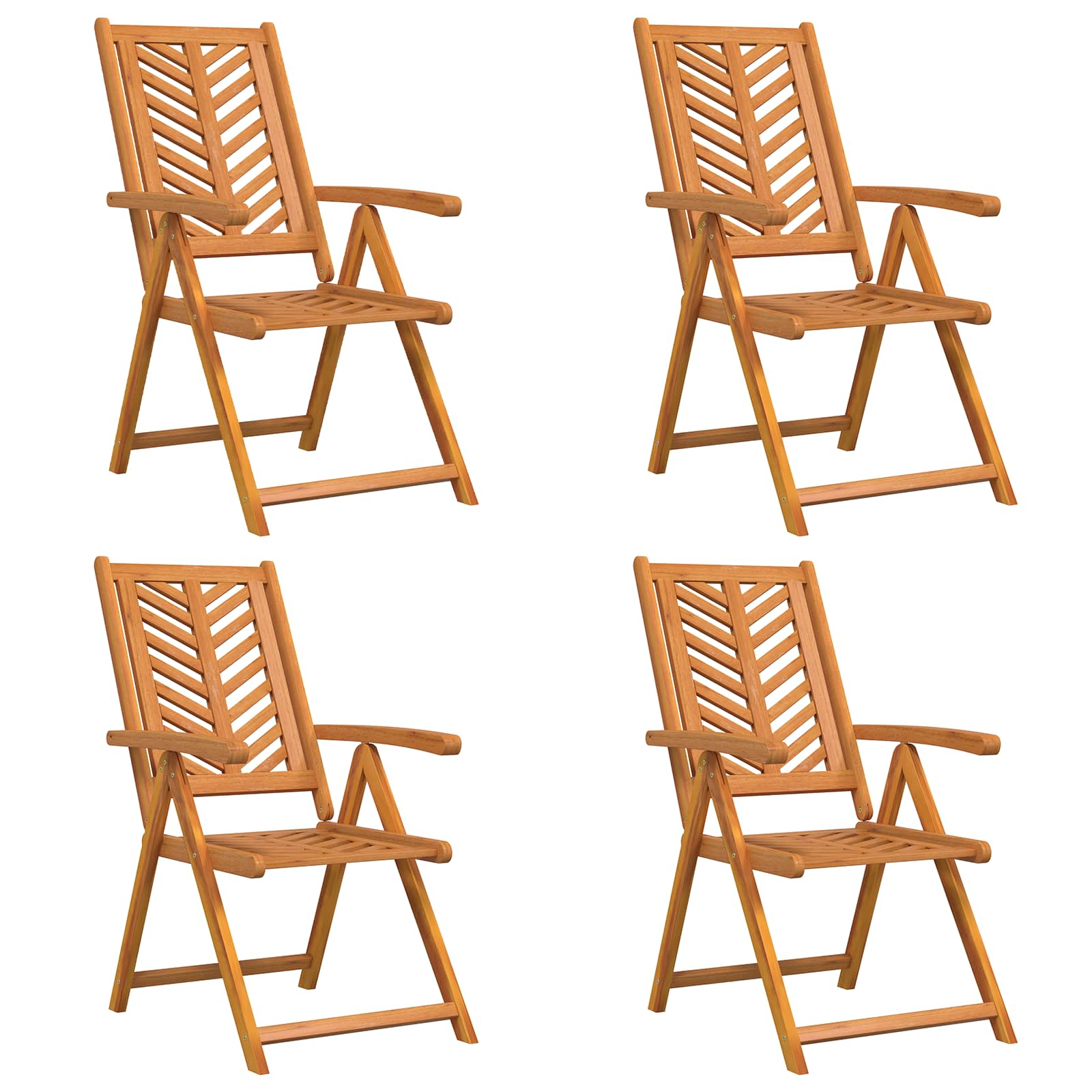 Kerti szék 4 pcs barna 57 x 72 x 109 cm tömör akácfa