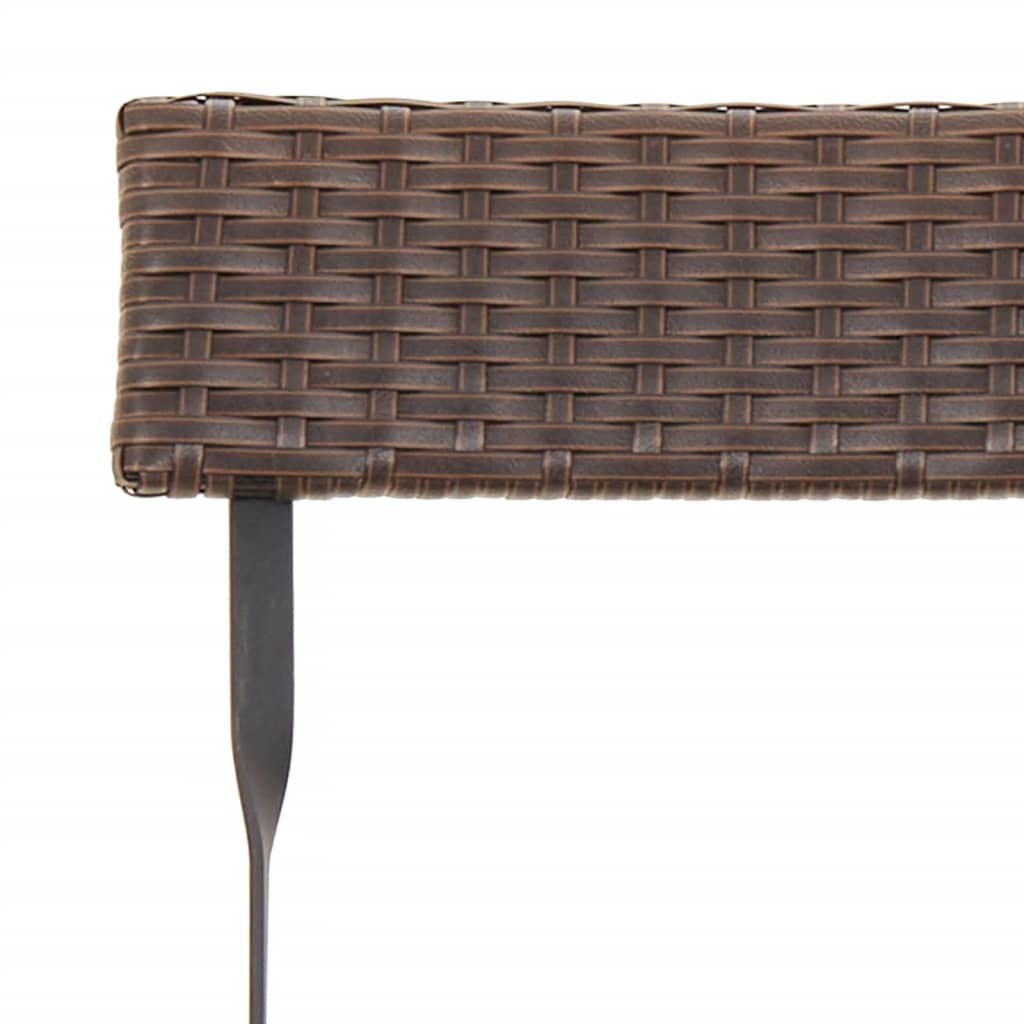 2 db barna polyrattan összecsukható bisztrószék