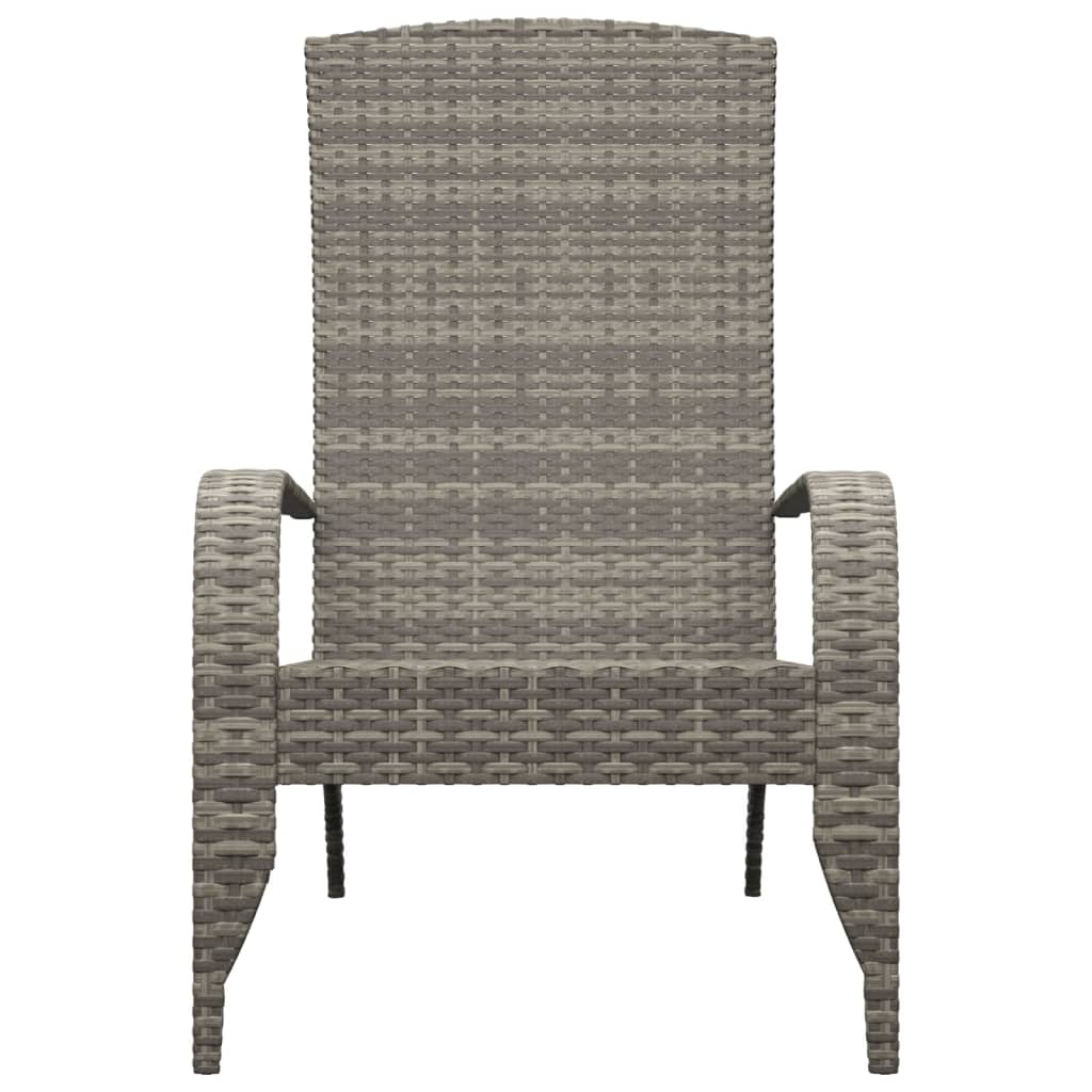 Szürke polyrattan adirondack kerti szék