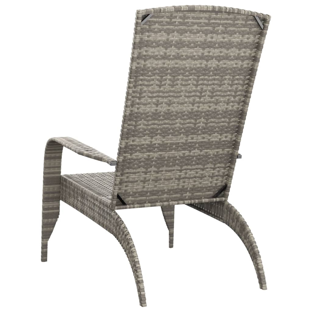 Szürke polyrattan adirondack kerti szék