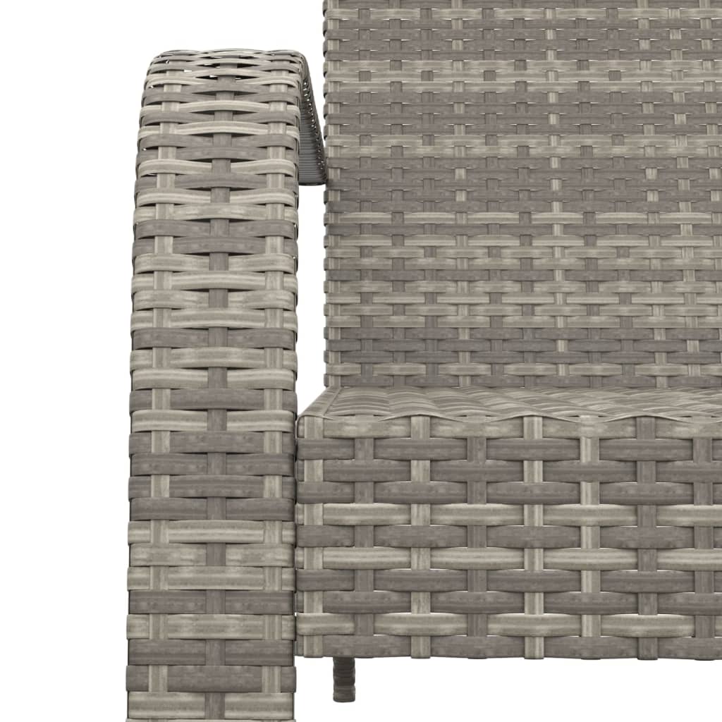 Szürke polyrattan adirondack kerti szék