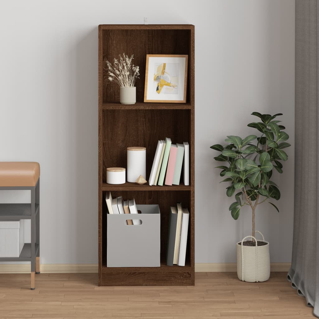 3 szintes barna tölgy színű fa könyvszekrény 40 x 24 x 109 cm 3 szintes barna tölgy színű fa könyvszekrény 40 x 24 x 109 cm