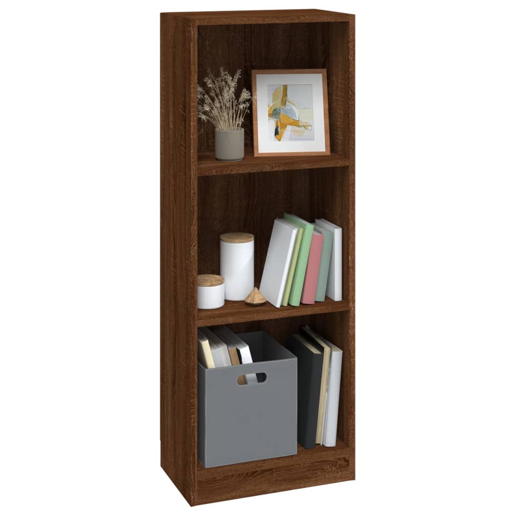 3 szintes barna tölgy színű fa könyvszekrény 40 x 24 x 109 cm 3 szintes barna tölgy színű fa könyvszekrény 40 x 24 x 109 cm