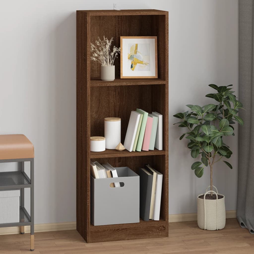 3 szintes barna tölgy színű fa könyvszekrény 40 x 24 x 109 cm 3 szintes barna tölgy színű fa könyvszekrény 40 x 24 x 109 cm
