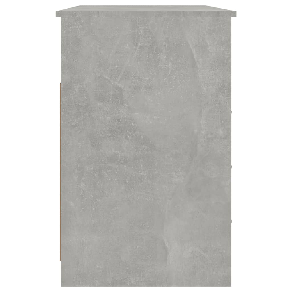 Betonszürke színű szerelt fa íróasztal fiókokkal 102x50x76 cm