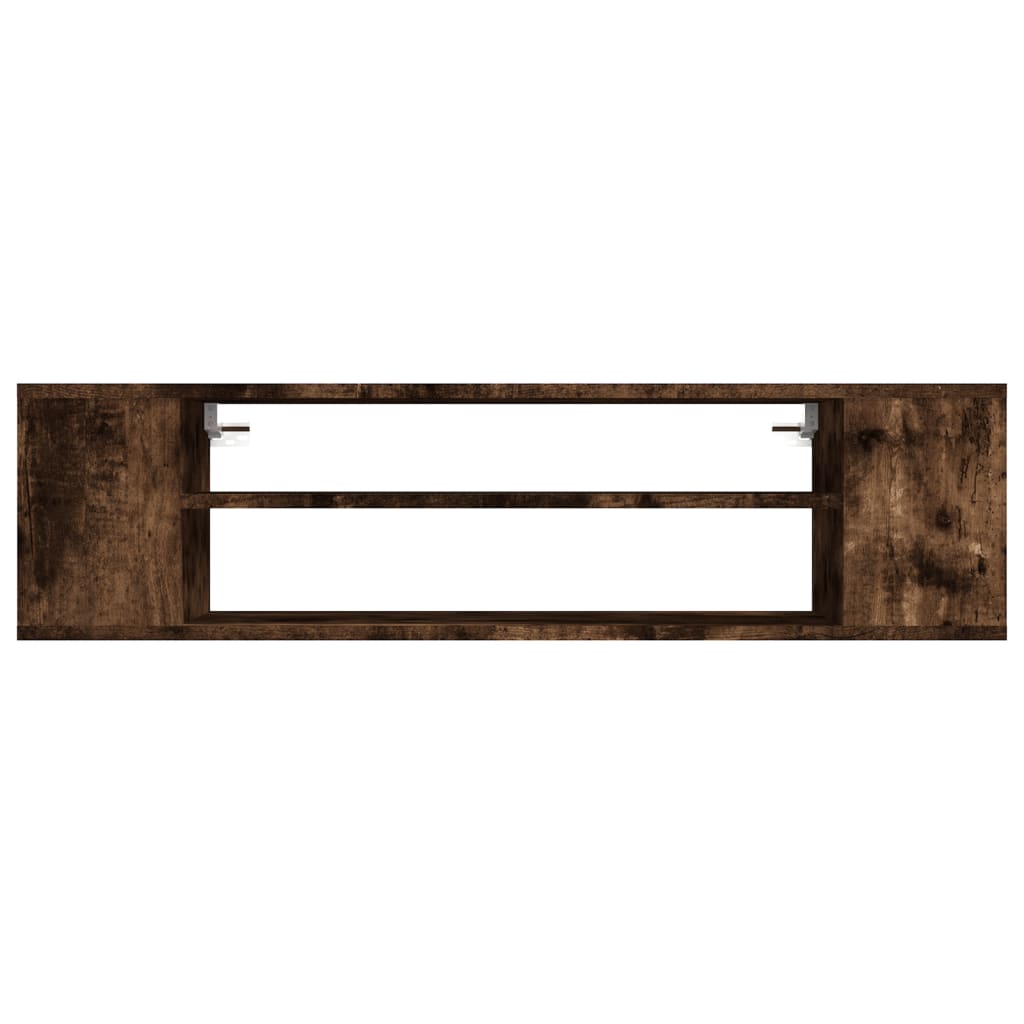 Füstös tölgyszínű szerelt fa függő tv-szekrény 100x30x26,5 cm Füstös tölgyszínű szerelt fa függő tv-szekrény 100x30x26,5 cm