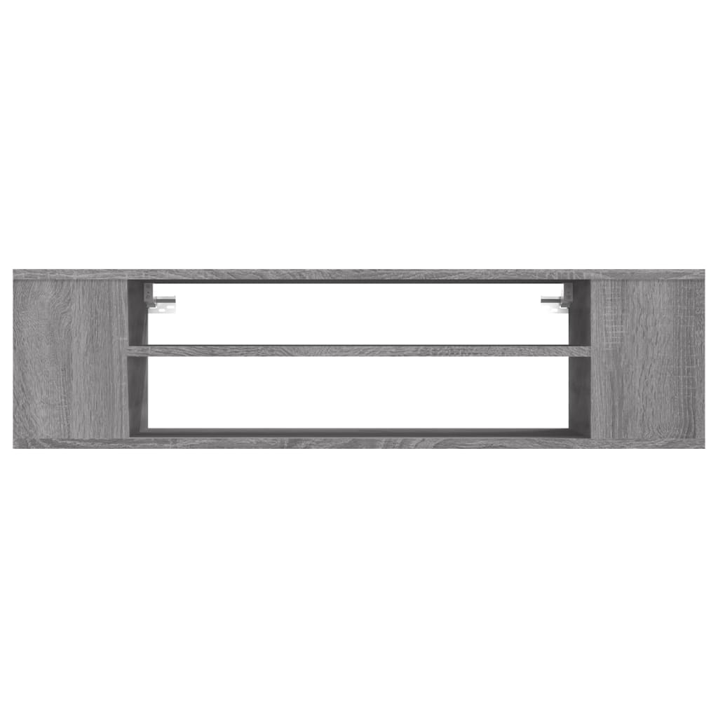 Szürke sonoma színű szerelt fa függő tv-szekrény 100x30x26,5 cm Szürke sonoma színű szerelt fa függő tv-szekrény 100x30x26,5 cm