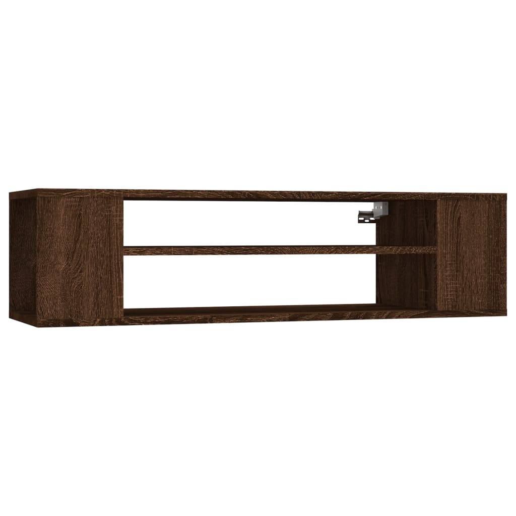 Barna tölgyszínű szerelt fa függő tv-szekrény 100x30x26,5 cm Barna tölgyszínű szerelt fa függő tv-szekrény 100x30x26,5 cm
