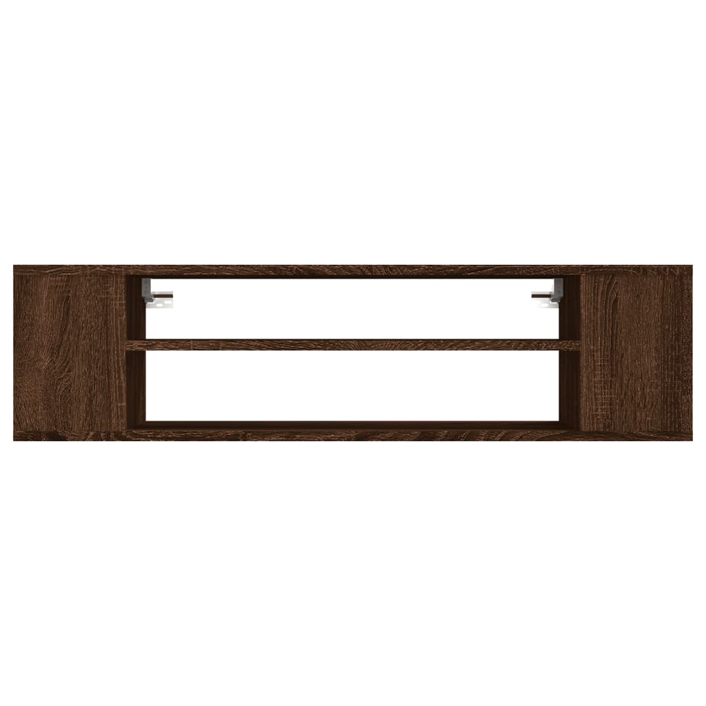 Barna tölgyszínű szerelt fa függő tv-szekrény 100x30x26,5 cm Barna tölgyszínű szerelt fa függő tv-szekrény 100x30x26,5 cm