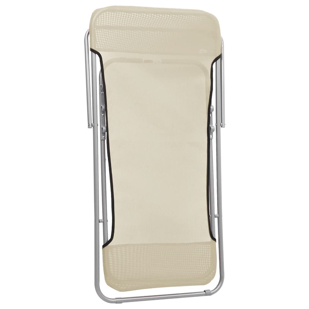 2 db textilén és porszórt acél összecsukható strandszék