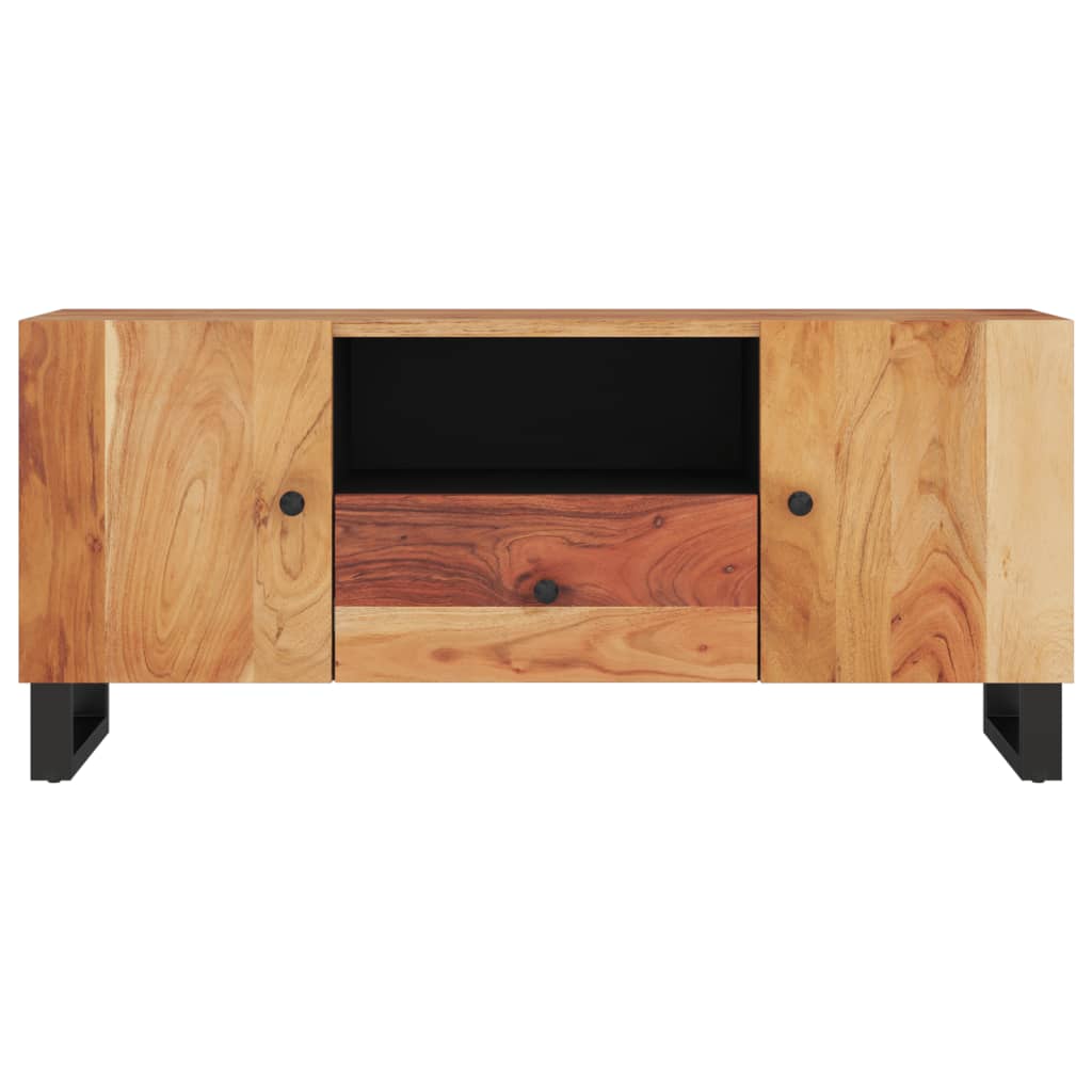 Tömör akácfa és szerelt fa tv-szekrény 105 x 33,5 x 46 cm Tömör akácfa és szerelt fa tv-szekrény 105 x 33,5 x 46 cm