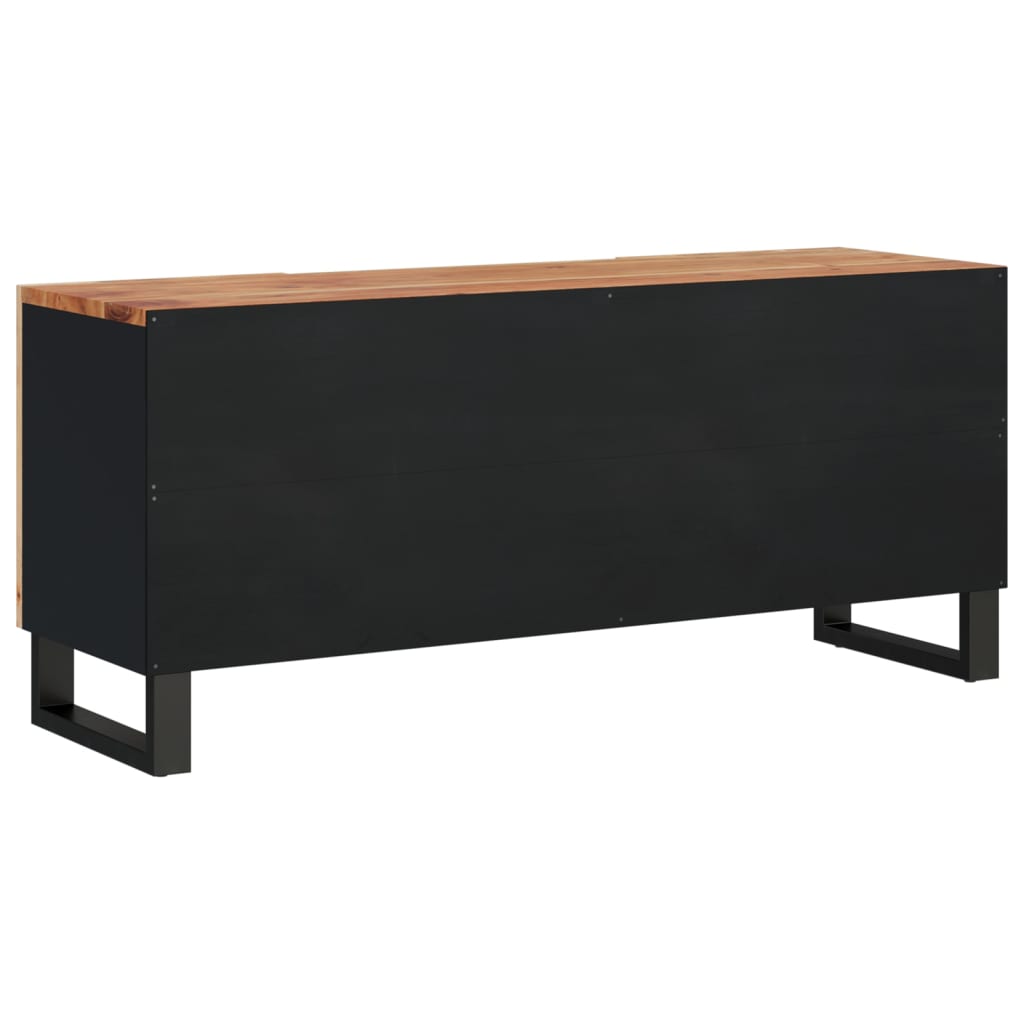 Tömör akácfa és szerelt fa tv-szekrény 105 x 33,5 x 46 cm Tömör akácfa és szerelt fa tv-szekrény 105 x 33,5 x 46 cm