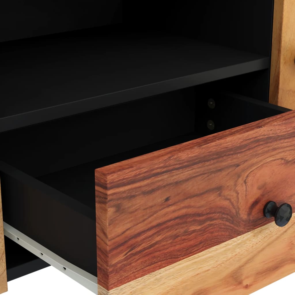 Tömör akácfa és szerelt fa tv-szekrény 105 x 33,5 x 46 cm Tömör akácfa és szerelt fa tv-szekrény 105 x 33,5 x 46 cm