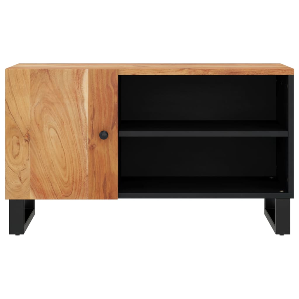 Tömör akácfa és szerelt fa tv-szekrény 80 x 33 x 46 cm