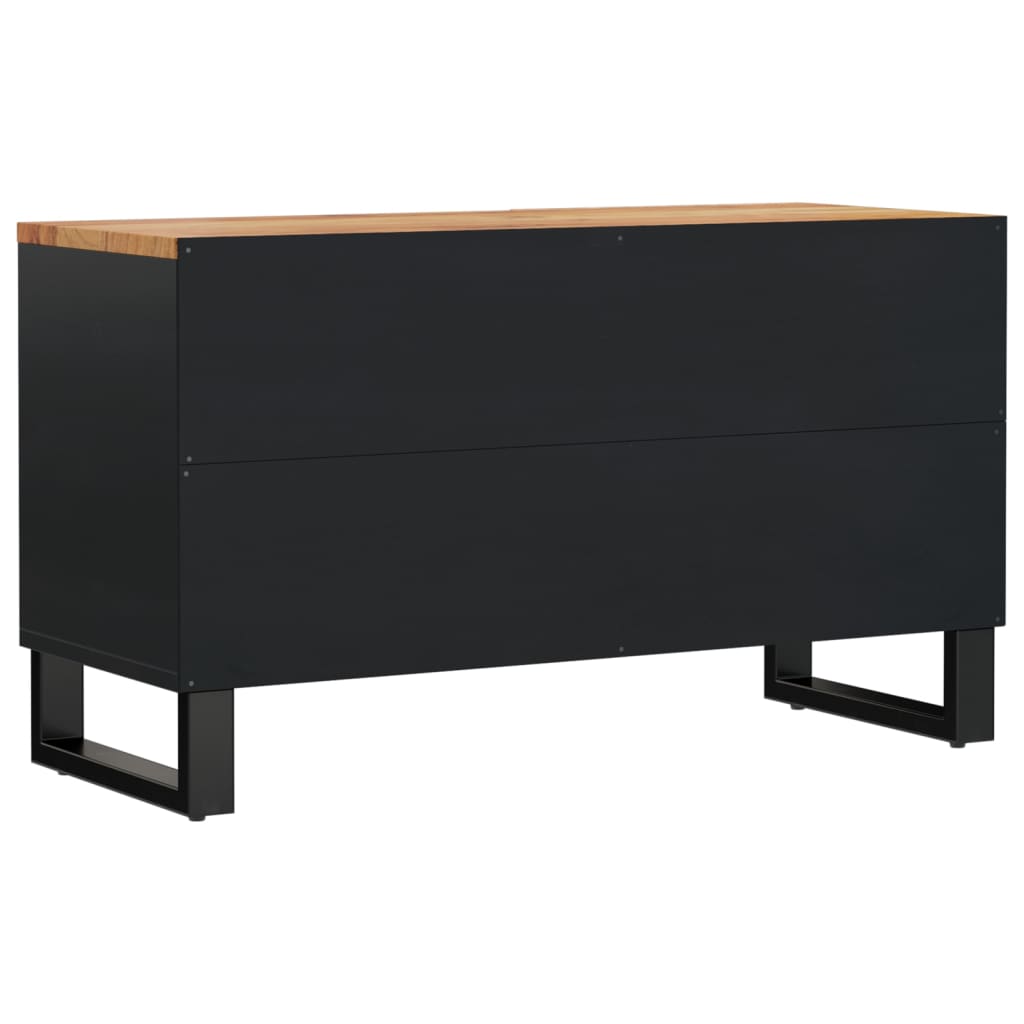 Tömör akácfa és szerelt fa tv-szekrény 80 x 33 x 46 cm
