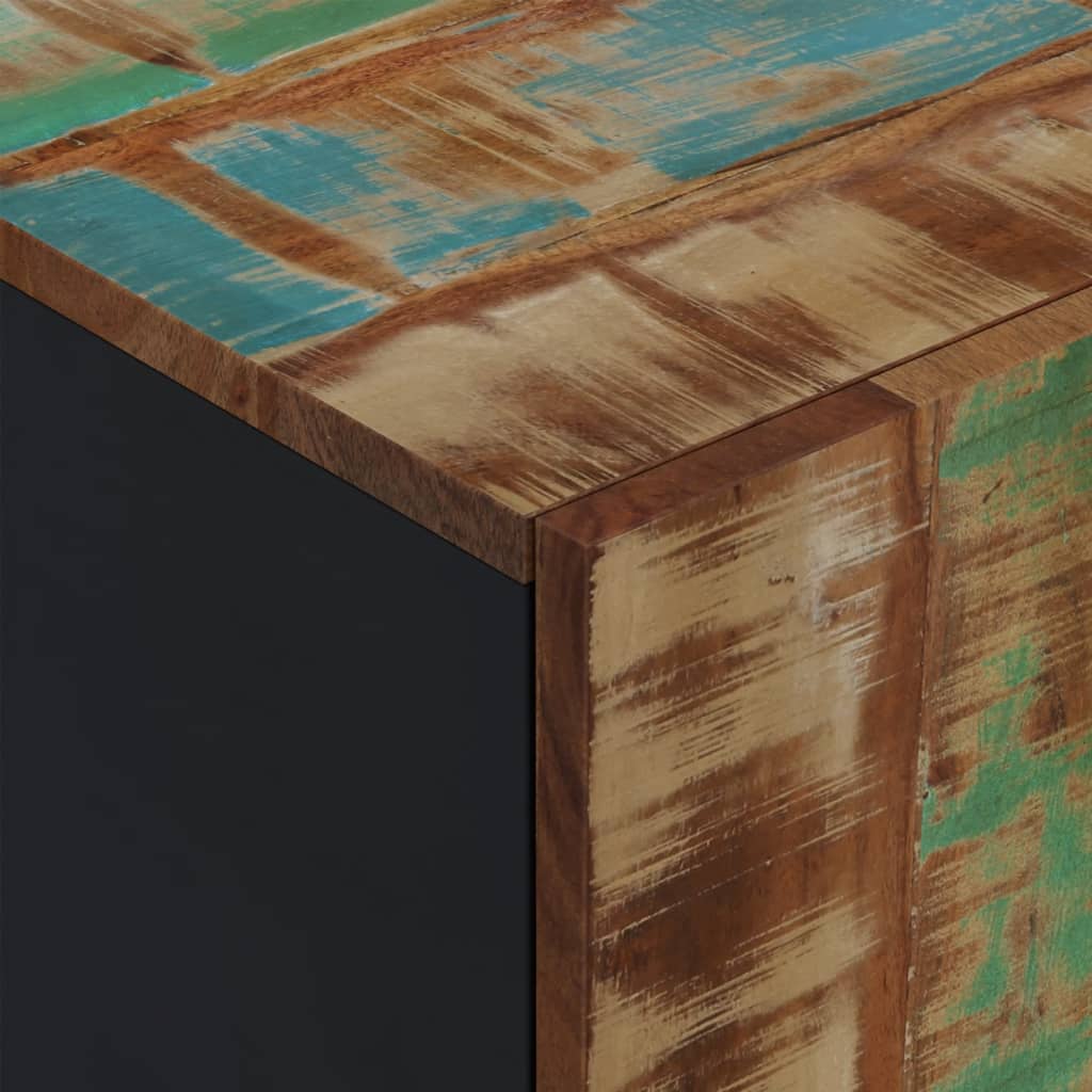 Tömör újrahasznosított és szerelt fa tv-szekrény 80x33x46 cm