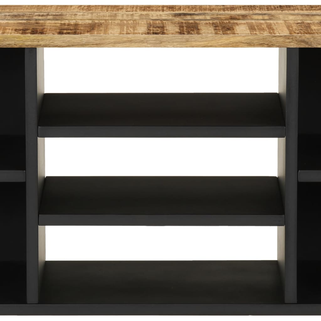 Tömör mangó- és szerelt fa tv-szekrény 100 x 33 x 46 cm