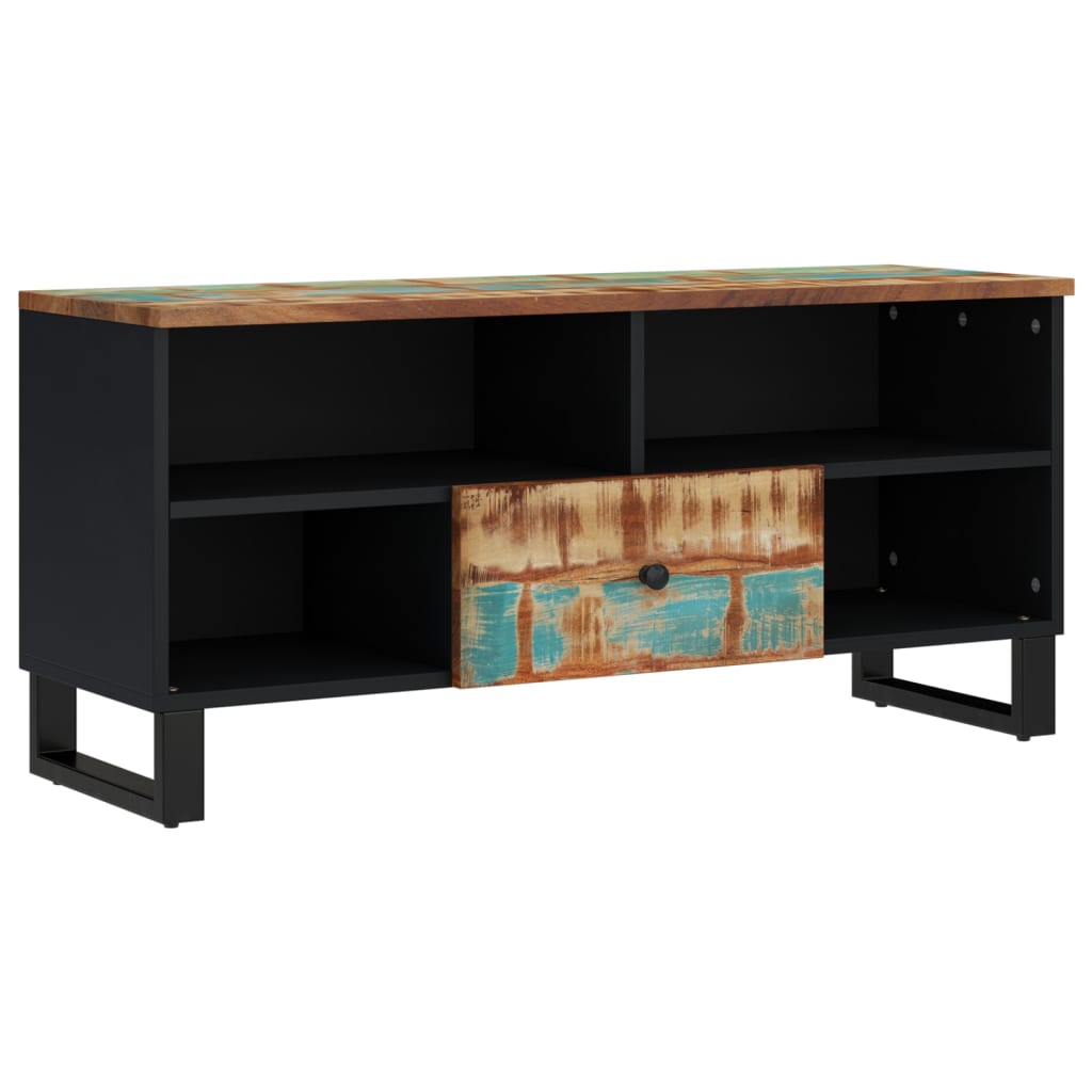 Tömör újrahasznosított és szerelt fa tv-szekrény 100x33x46 cm Tömör újrahasznosított és szerelt fa tv-szekrény 100x33x46 cm