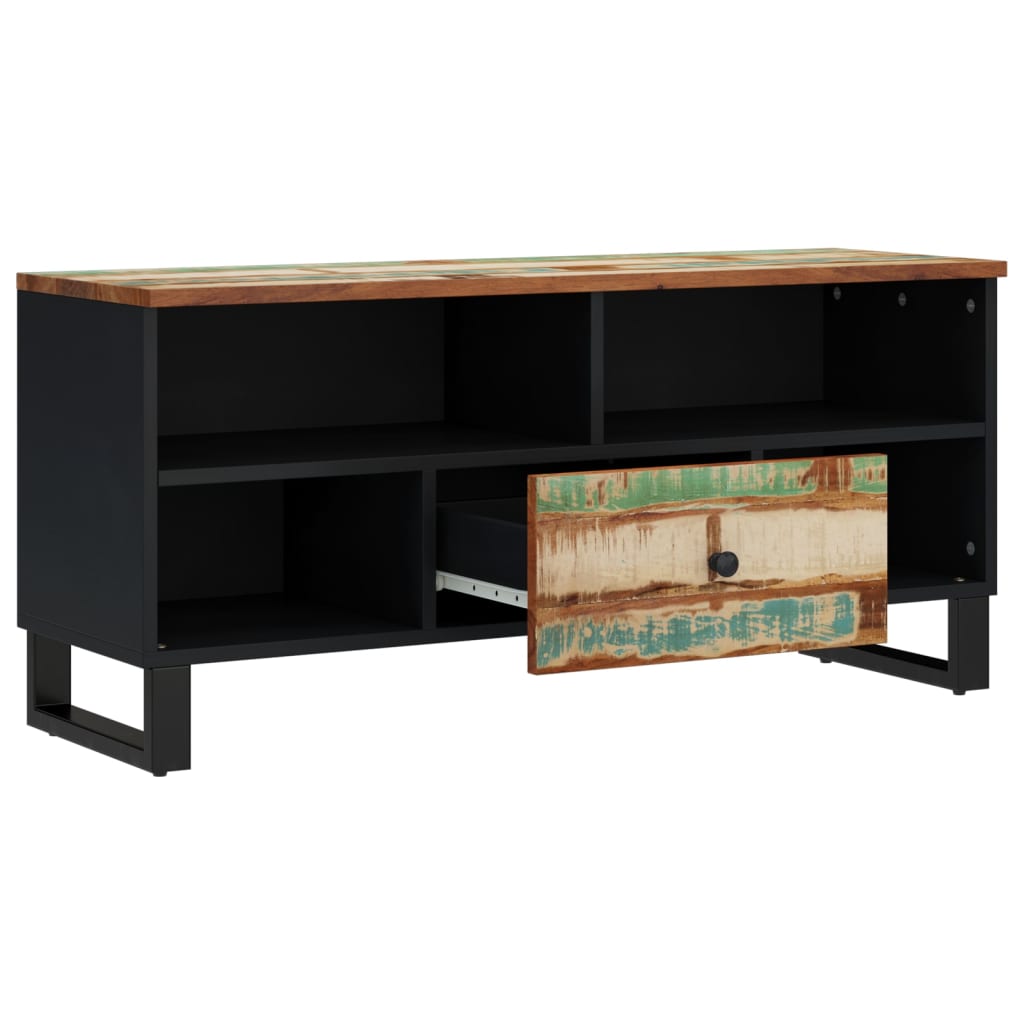 Tömör újrahasznosított és szerelt fa tv-szekrény 100x33x46 cm Tömör újrahasznosított és szerelt fa tv-szekrény 100x33x46 cm