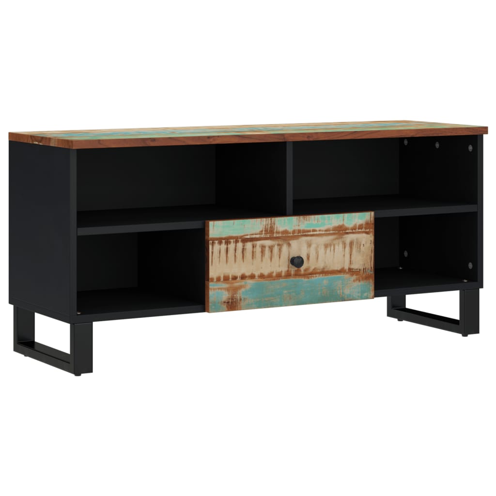 Tömör újrahasznosított és szerelt fa tv-szekrény 100x33x46 cm Tömör újrahasznosított és szerelt fa tv-szekrény 100x33x46 cm