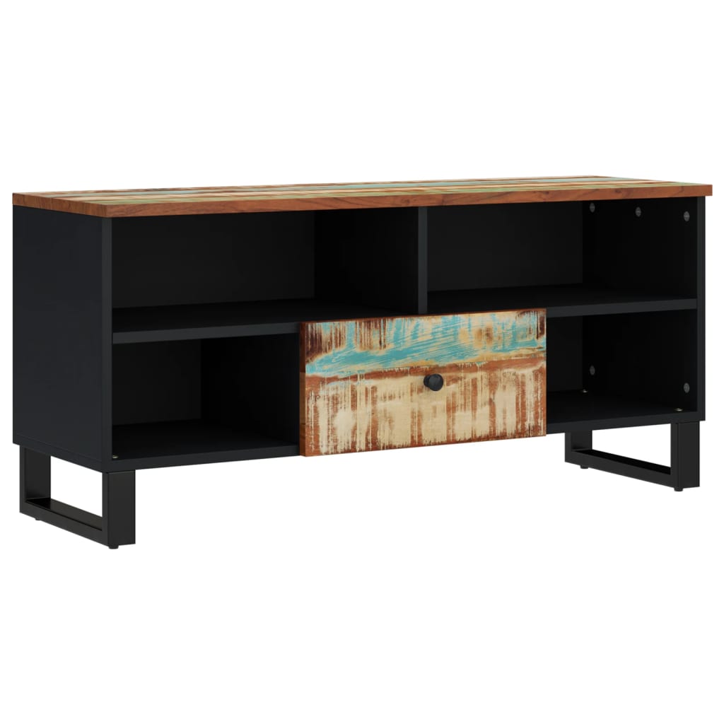 Tömör újrahasznosított és szerelt fa tv-szekrény 100x33x46 cm Tömör újrahasznosított és szerelt fa tv-szekrény 100x33x46 cm