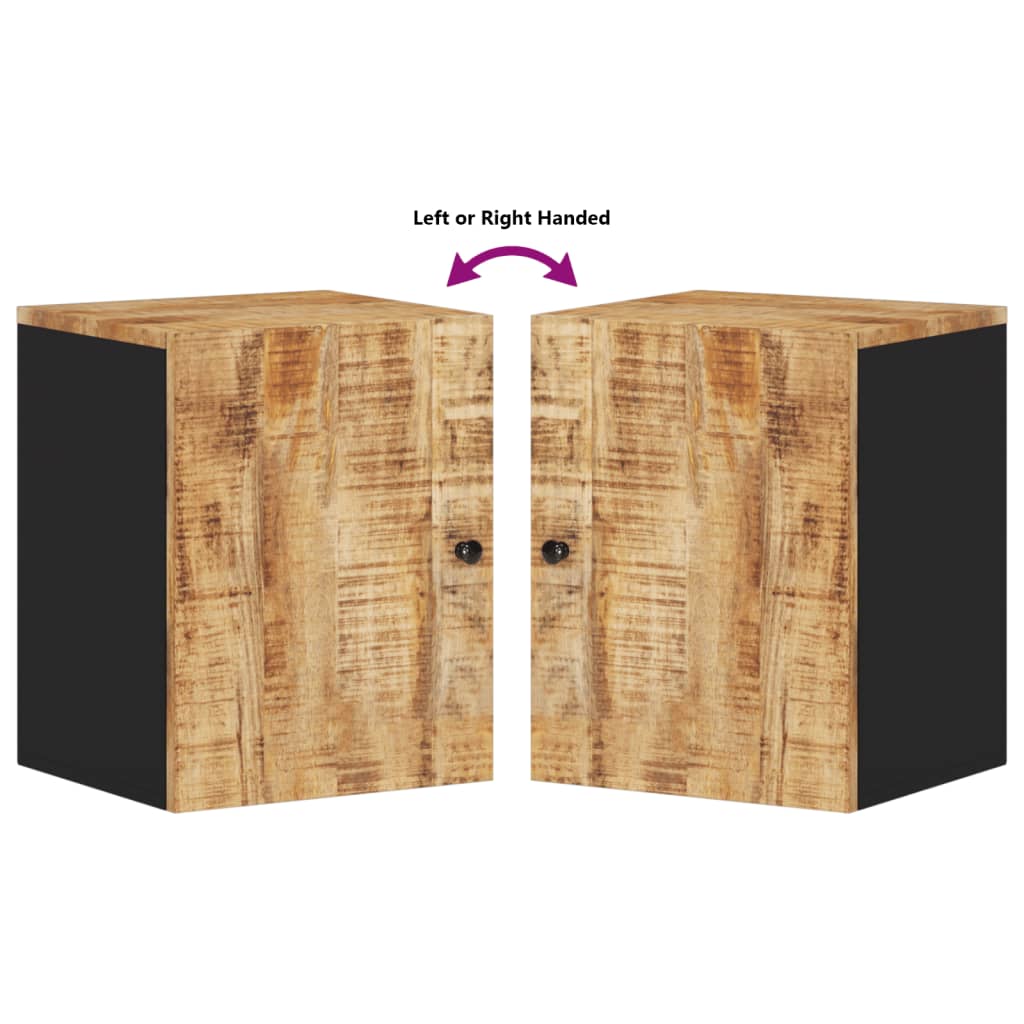 Tömör mangófa falra szerelhető fürdőszobaszekrény 38x33x48 cm