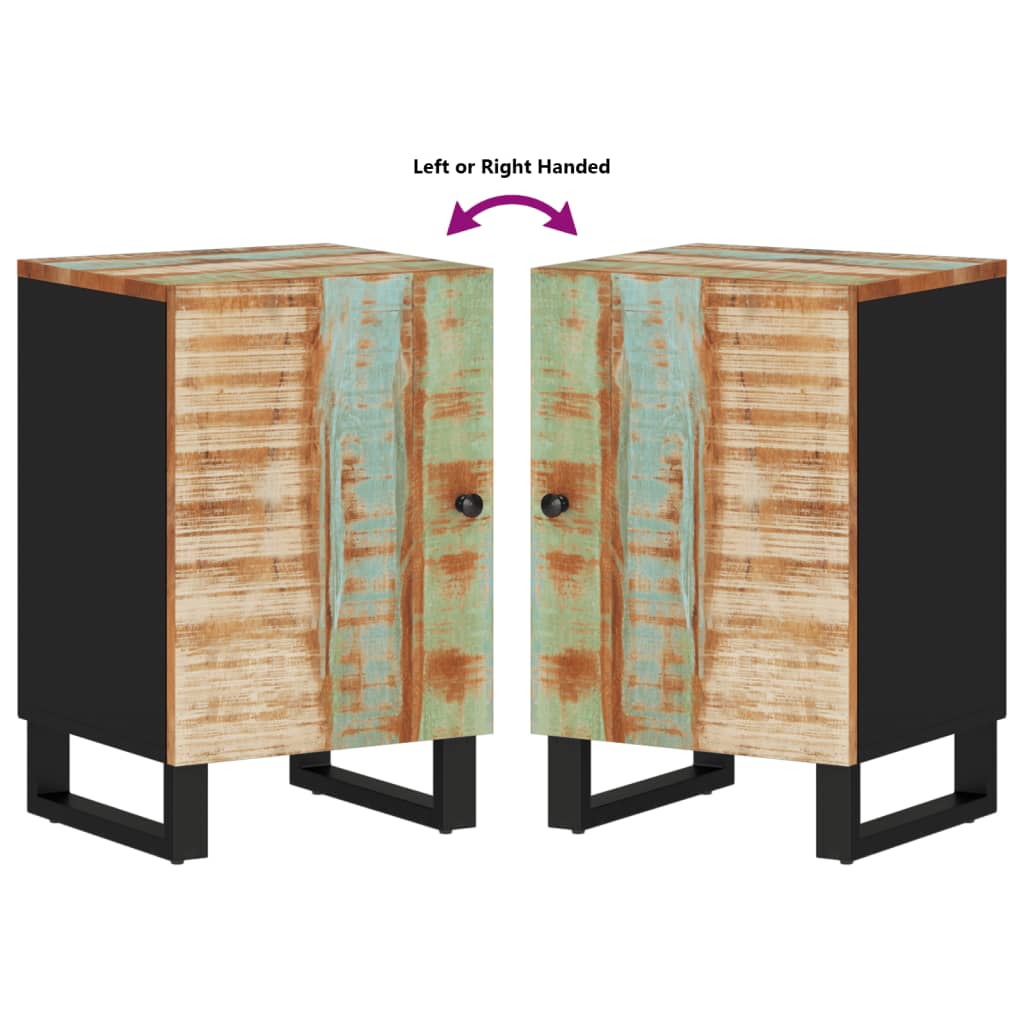 Tömör újrahasznosított fa fürdőszobaszekrény 38 x 33 x 58 cm