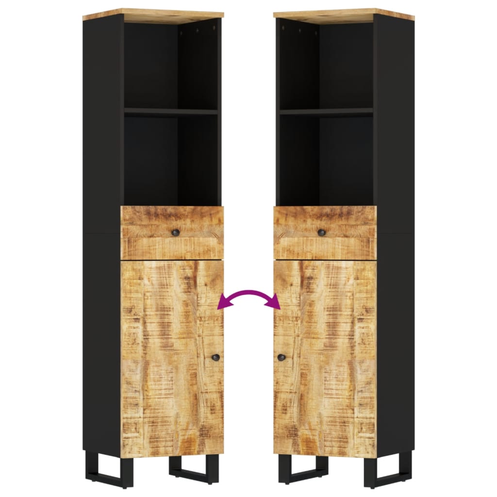 Tömör mangófa fürdőszobaszekrény 38 x 33 x 160 cm