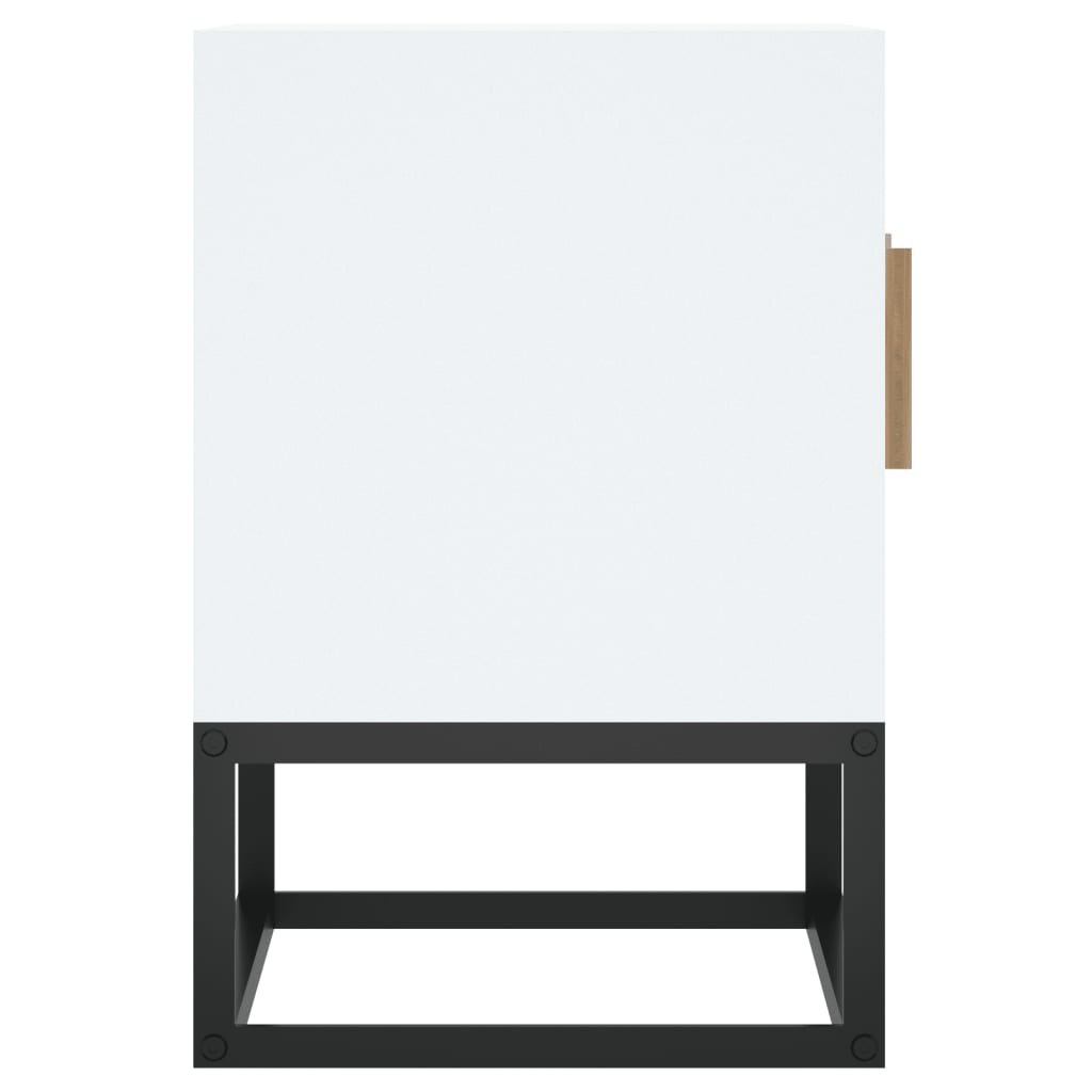 Fehér szerelt fa és vas tv-szekrény 105x30x45 cm Fehér szerelt fa és vas tv-szekrény 105x30x45 cm
