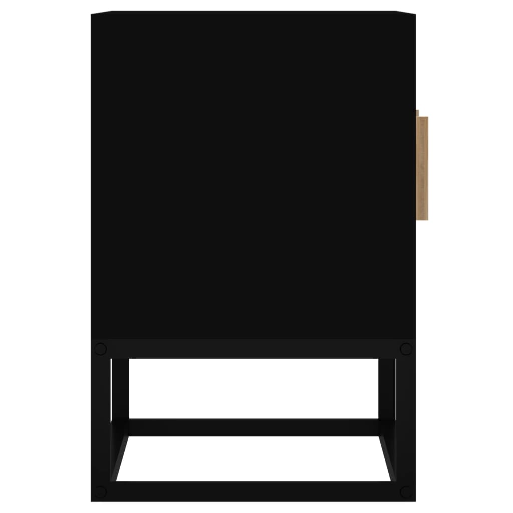 Fekete szerelt fa és vas tv-szekrény 105 x 30 x 45 cm Fekete szerelt fa és vas tv-szekrény 105 x 30 x 45 cm