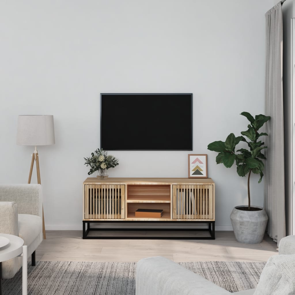 Szerelt fa és vas tv-szekrény 105x30x45 cm