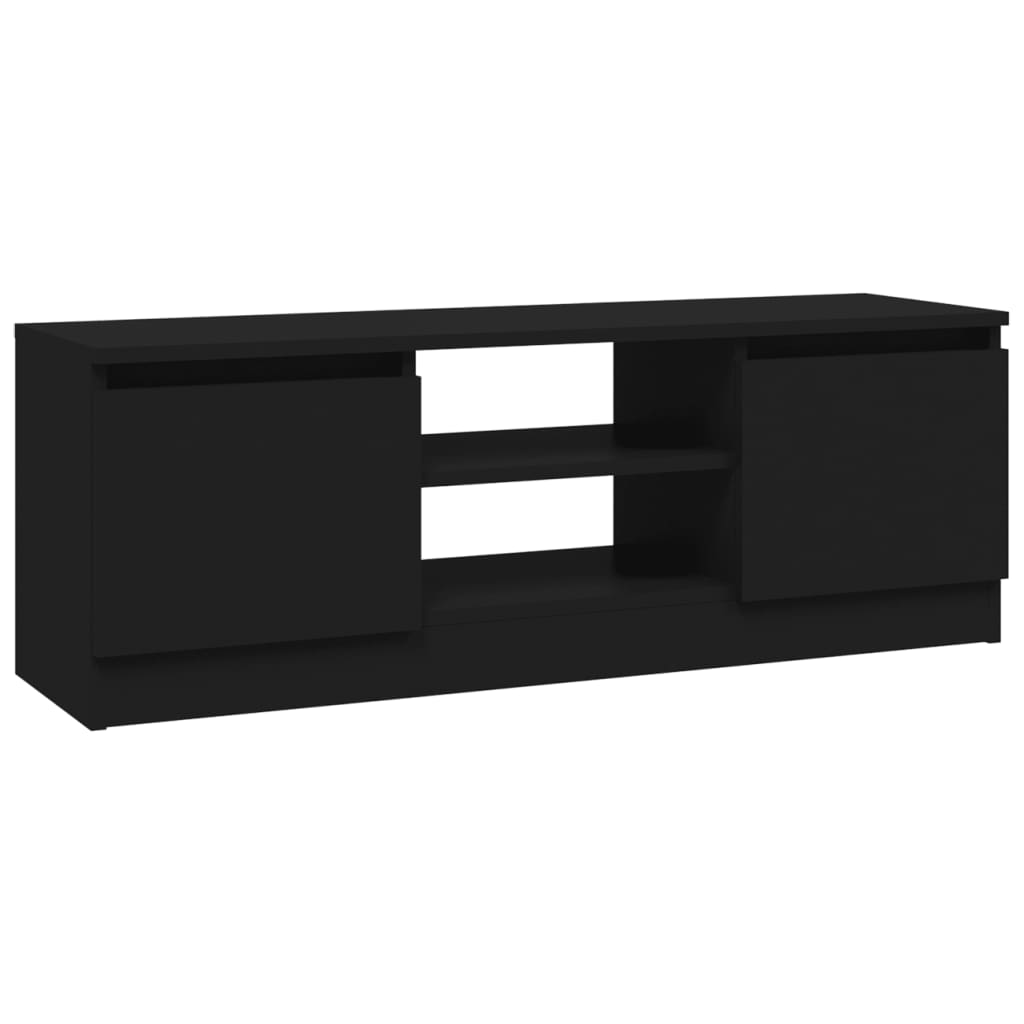 Fekete tv-szekrény ajtóval 102 x 30 x 36 cm Fekete tv-szekrény ajtóval 102 x 30 x 36 cm