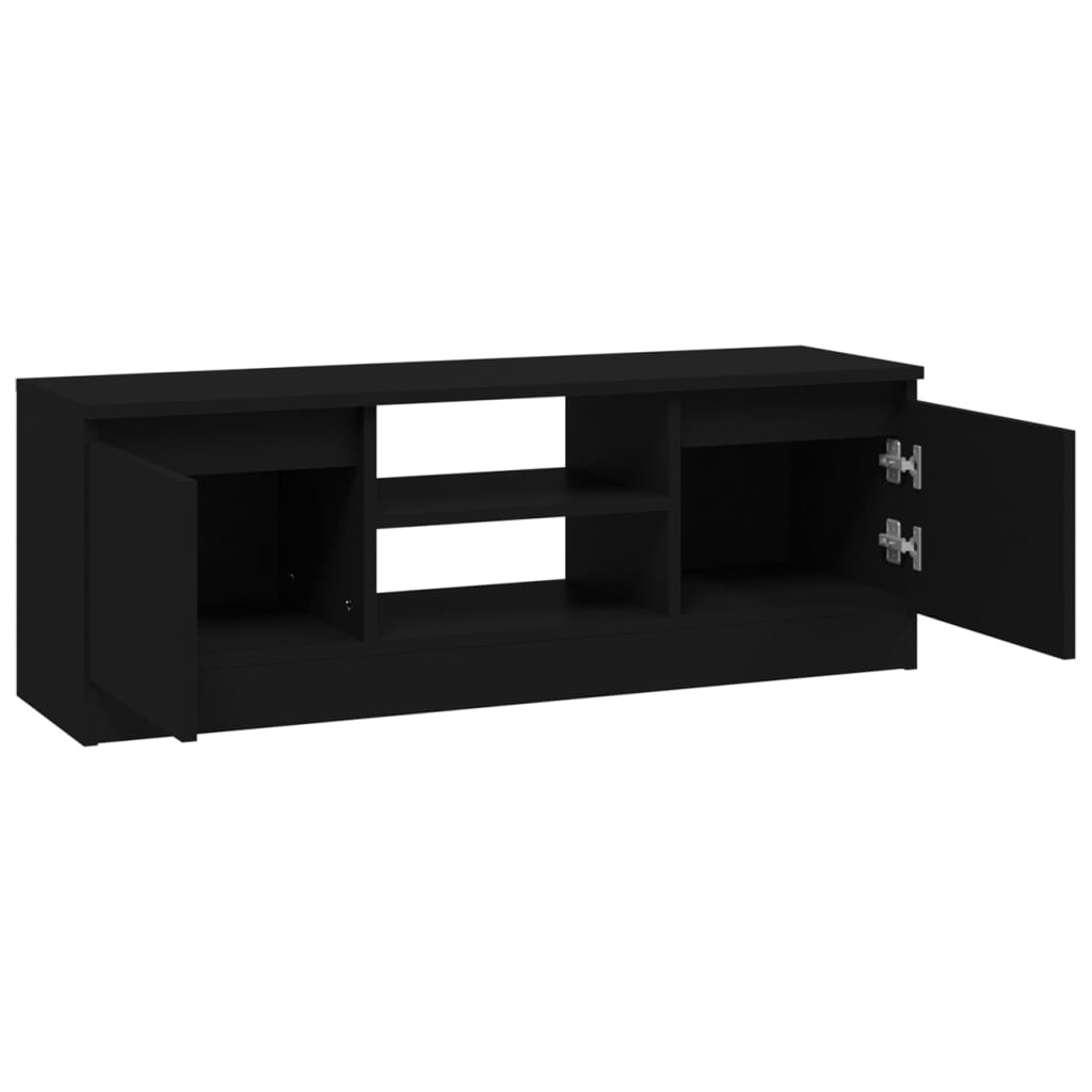 Fekete tv-szekrény ajtóval 102 x 30 x 36 cm Fekete tv-szekrény ajtóval 102 x 30 x 36 cm