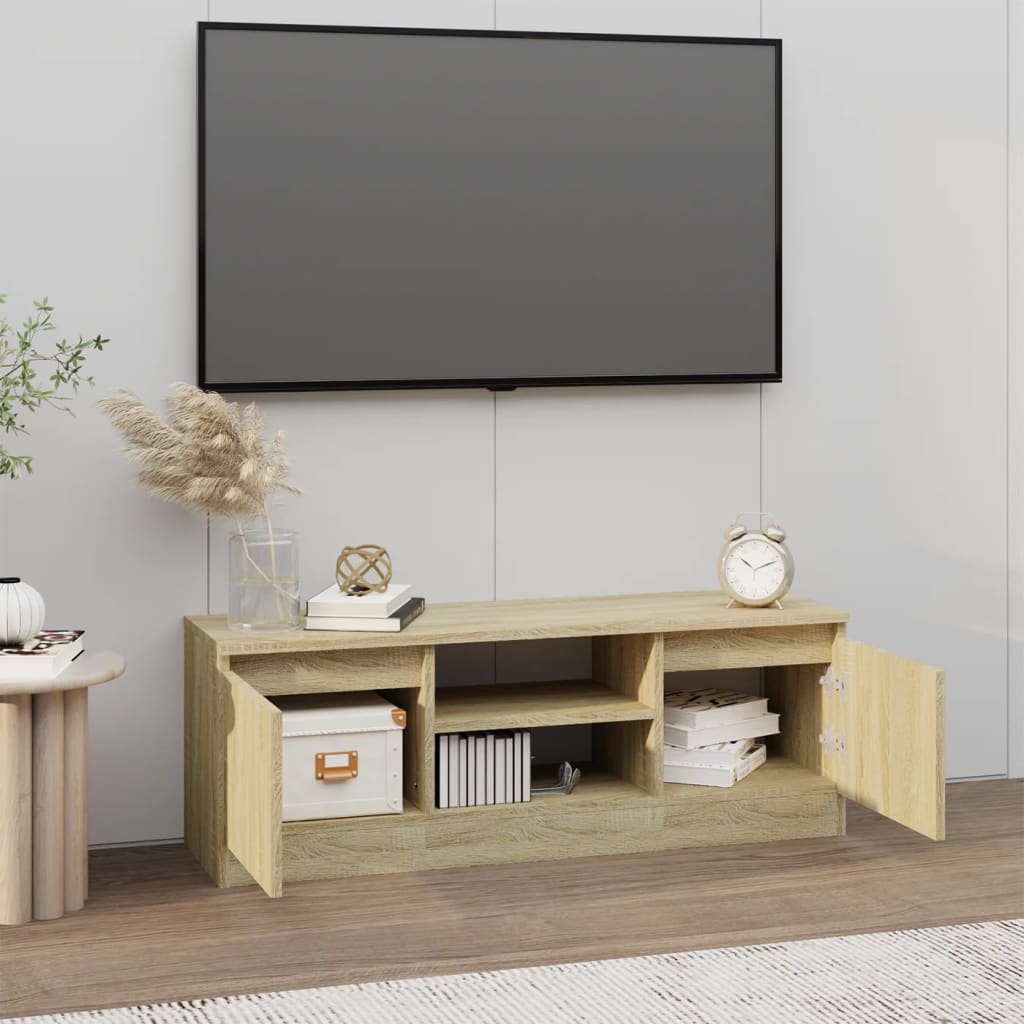 Sonoma-tölgyszínű tv-szekrény ajtóval 102 x 30 x 36 cm Sonoma-tölgyszínű tv-szekrény ajtóval 102 x 30 x 36 cm