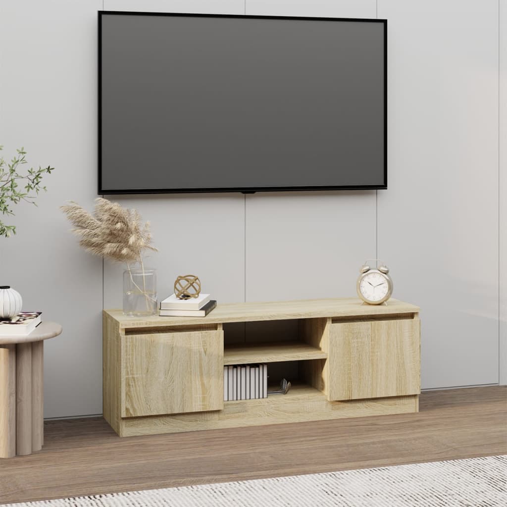 Sonoma-tölgyszínű tv-szekrény ajtóval 102 x 30 x 36 cm Sonoma-tölgyszínű tv-szekrény ajtóval 102 x 30 x 36 cm
