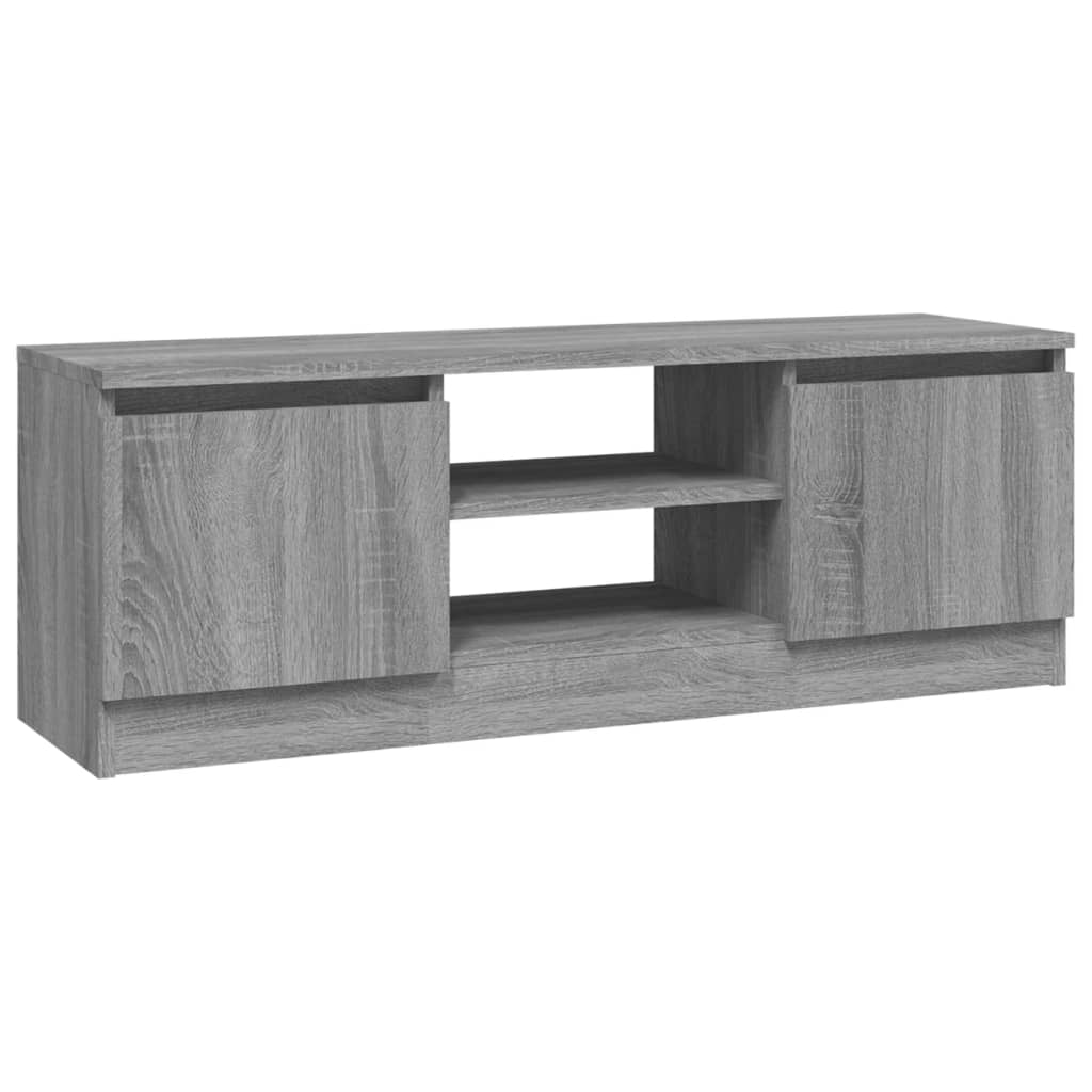 Szürke sonoma színű tv-szekrény ajtóval 102 x 30 x 36 cm