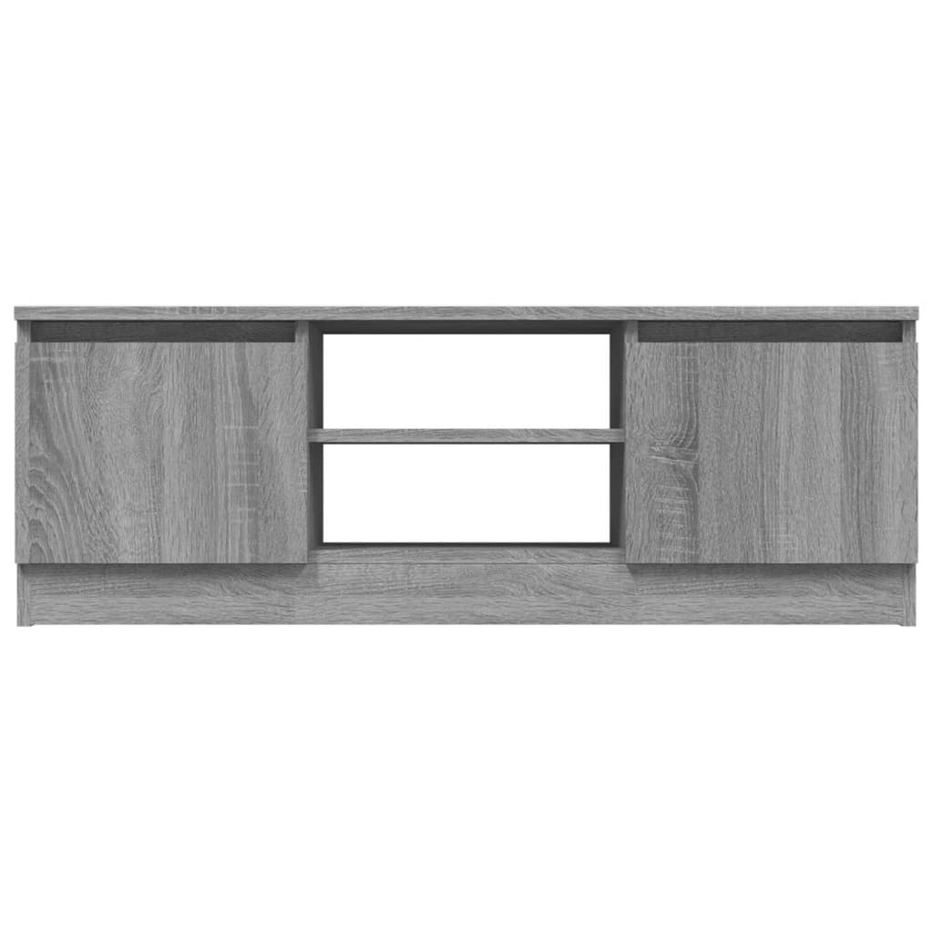 Szürke sonoma színű tv-szekrény ajtóval 102 x 30 x 36 cm