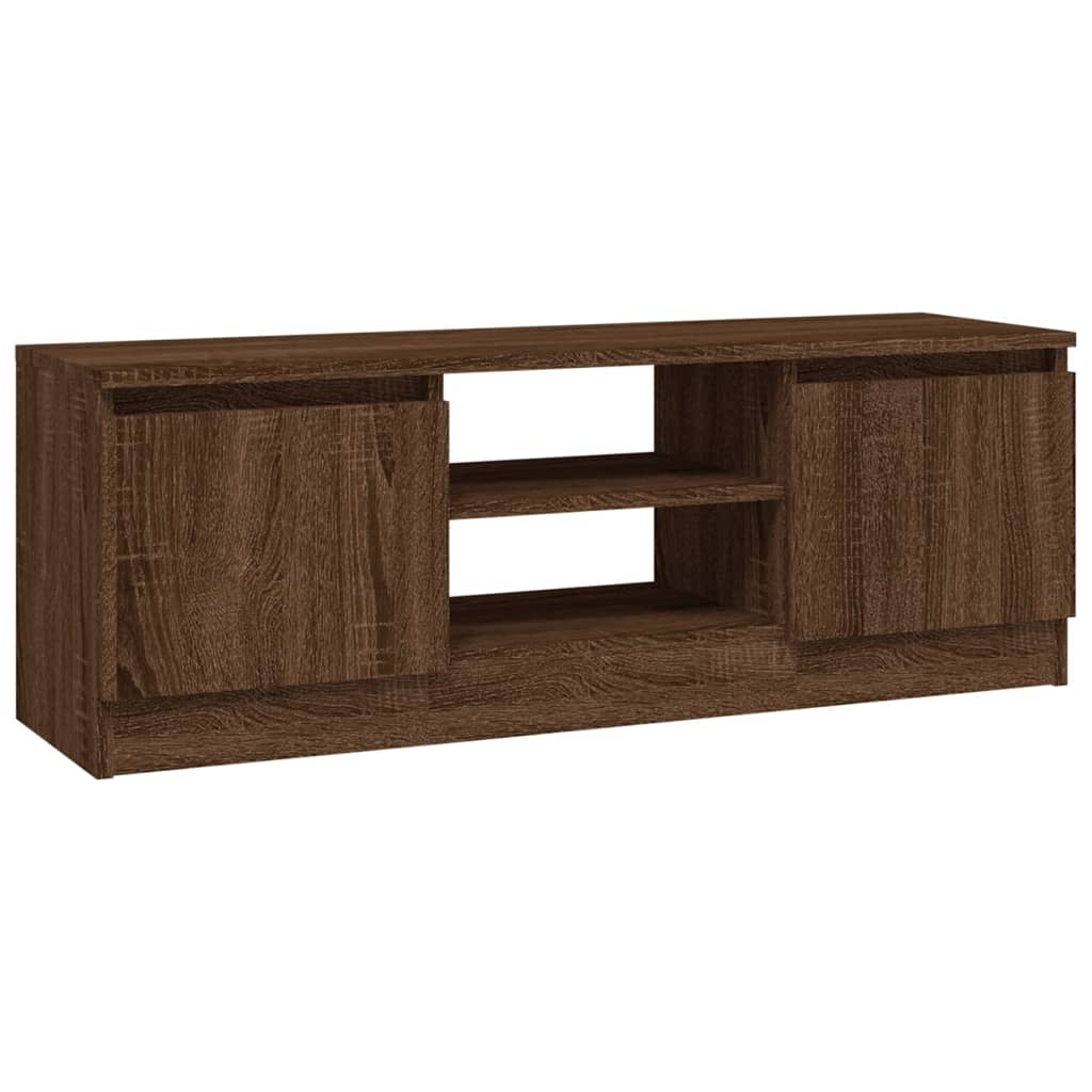 Barna tölgyszínű tv-szekrény ajtóval 102 x 30 x 36 cm Barna tölgyszínű tv-szekrény ajtóval 102 x 30 x 36 cm