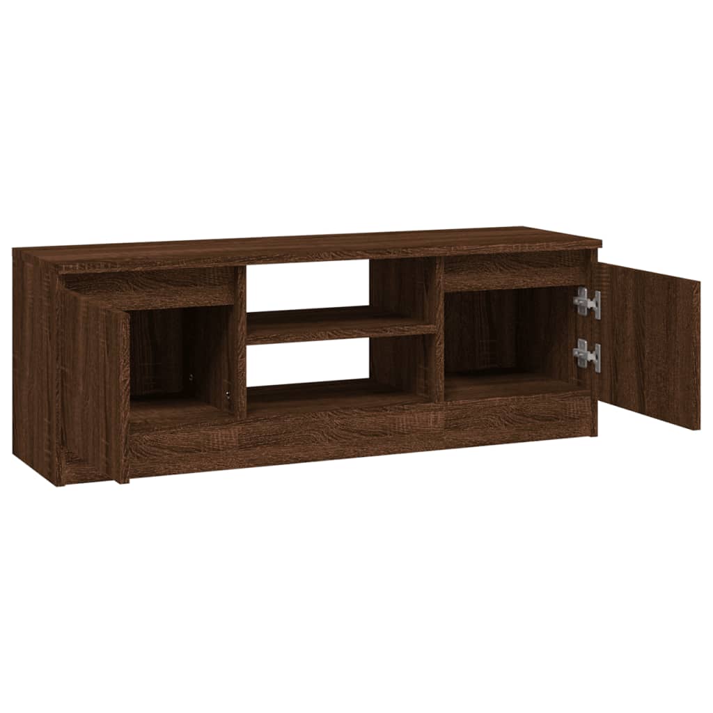 Barna tölgyszínű tv-szekrény ajtóval 102 x 30 x 36 cm Barna tölgyszínű tv-szekrény ajtóval 102 x 30 x 36 cm
