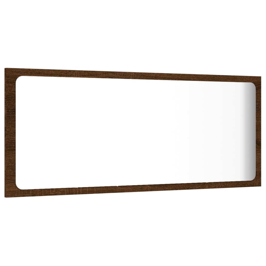 2 részes barna tölgy színű szerelt fa fürdőszobai bútorszett