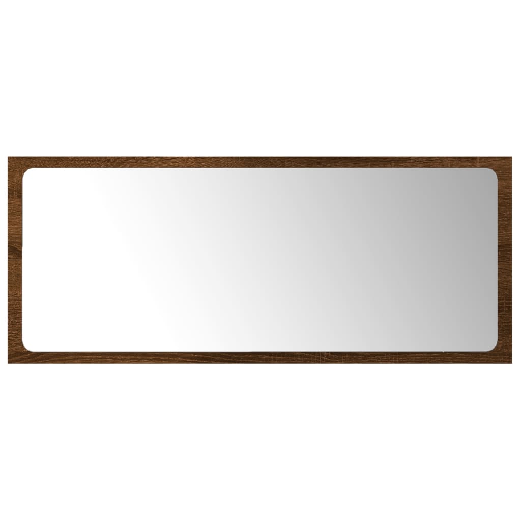 2 részes barna tölgy színű szerelt fa fürdőszobai bútorszett