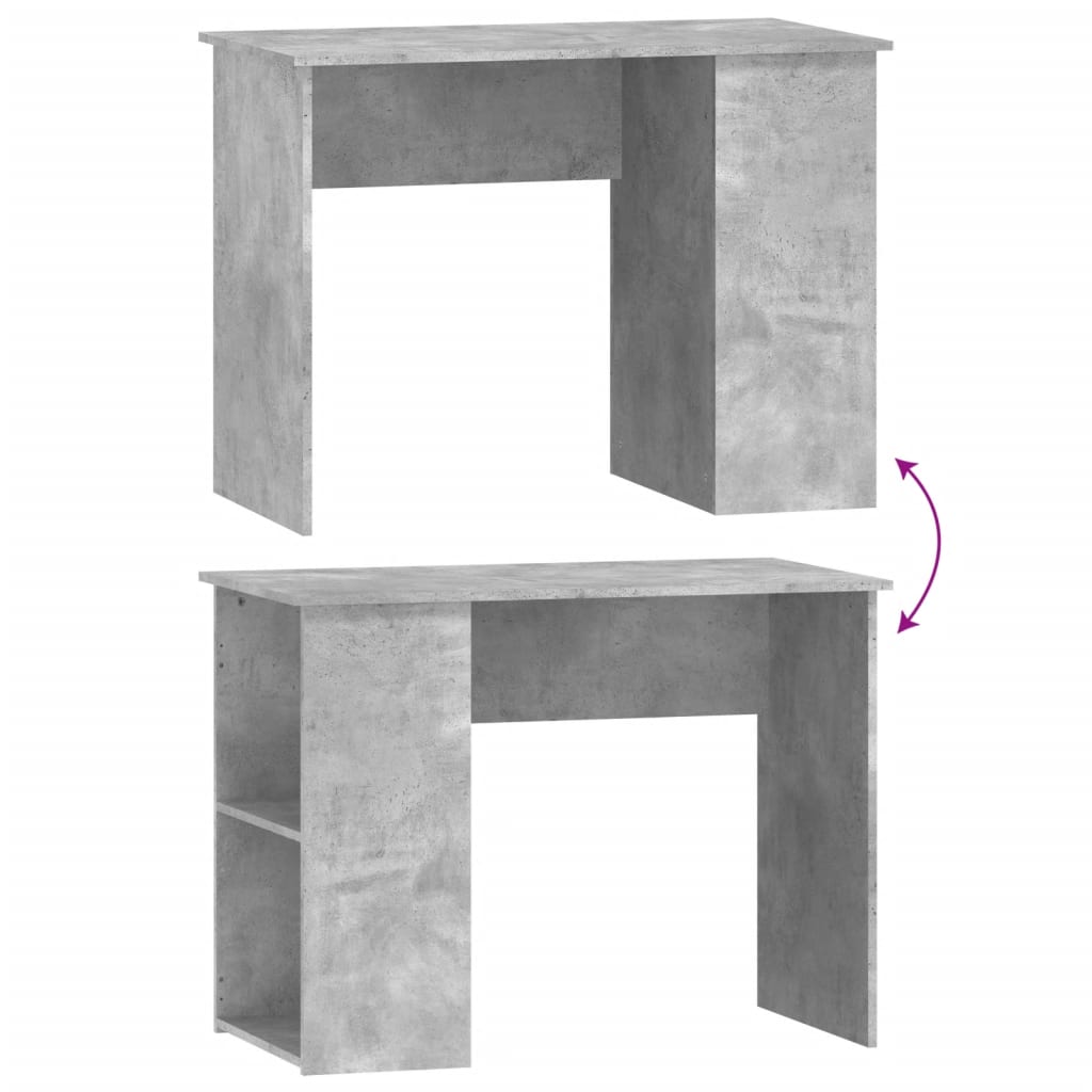 Betonszürke szerelt fa íróasztal 100 x 55 x 75 cm