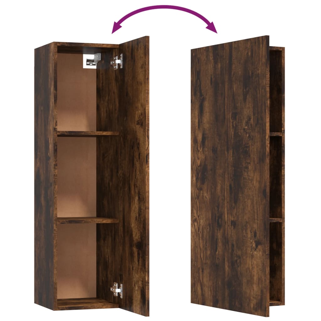 Füstös tölgyszínű falra szerelhető tv-szekrény 30,5x30x110 cm Füstös tölgyszínű falra szerelhető tv-szekrény 30,5x30x110 cm